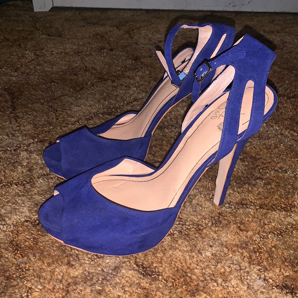 Royal Blue Strap heels